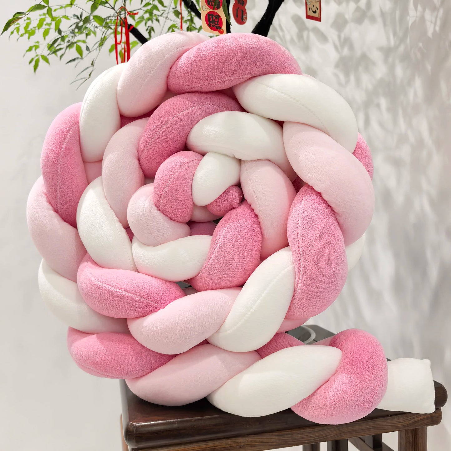 BABY BRAIDED KNOT CRIB  BUMPER