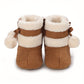 Cute Comfortable Boots For Baby Girls, Soft Warm Plus Fleece Boots For Indoor Walking, Autumn And Winter