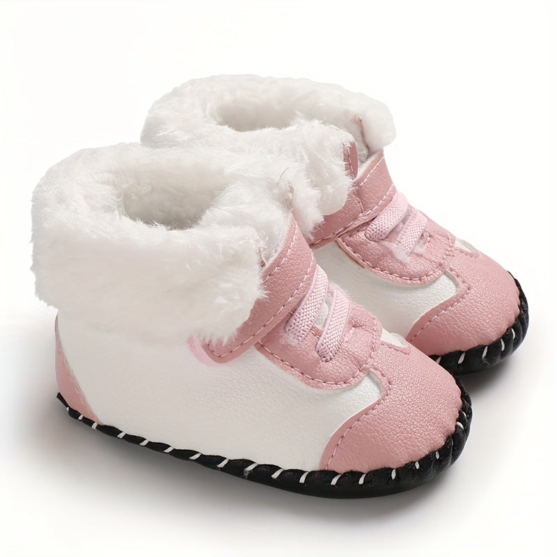 Baby Boys Girls Kawaii & Cute Warm Plush Booties, Comfortable B