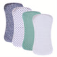 4-PIECES ULTRA-SOFT COTTON BURPING BIBS