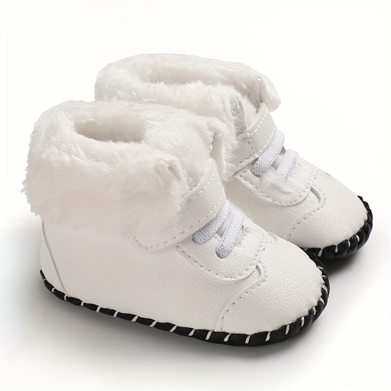 Baby Boys Girls Kawaii & Cute Warm Plush Booties, Comfortable B