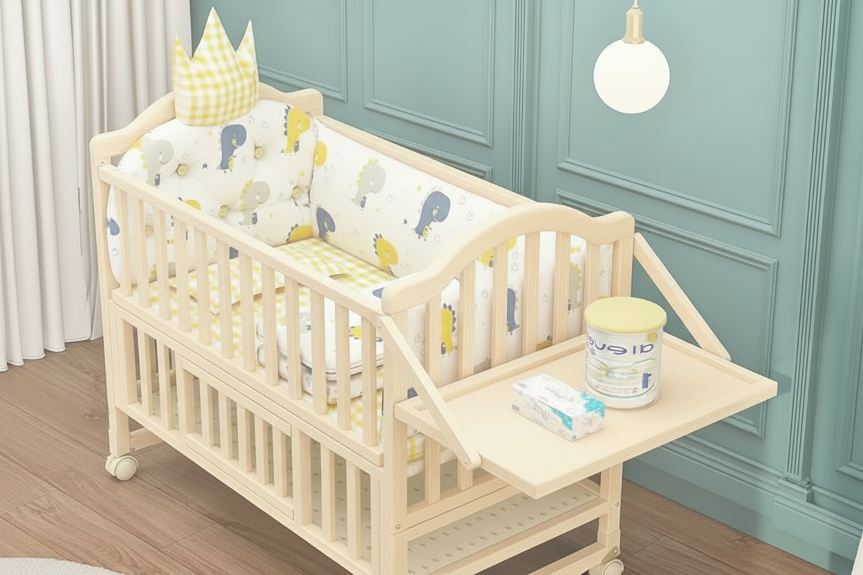 BIG BED SOLID WOOD FOR BABY